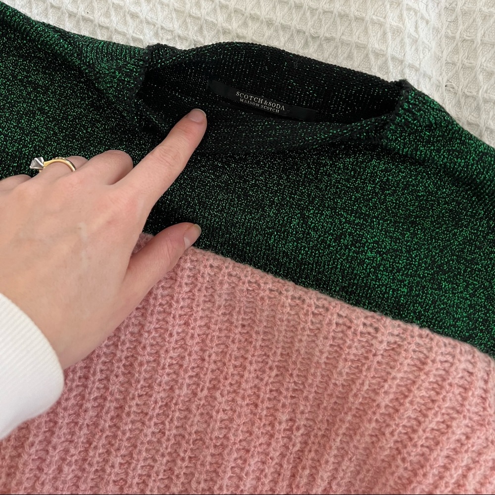 Scotch and soda color block knitted sweater